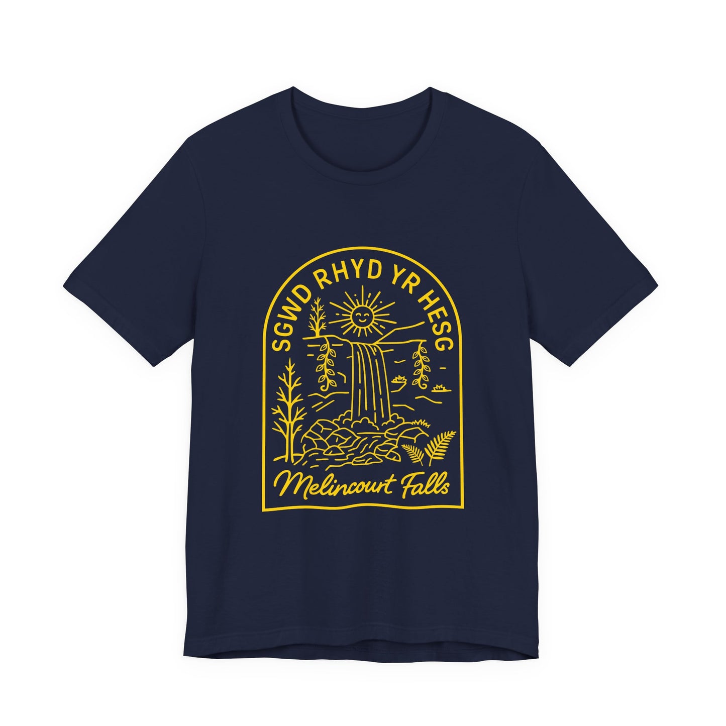 Melincourt Falls Waterfall Tee (Unisex) — 'Sgwd Rhyd Yr Hesg' Resolven Graphic Shirt
