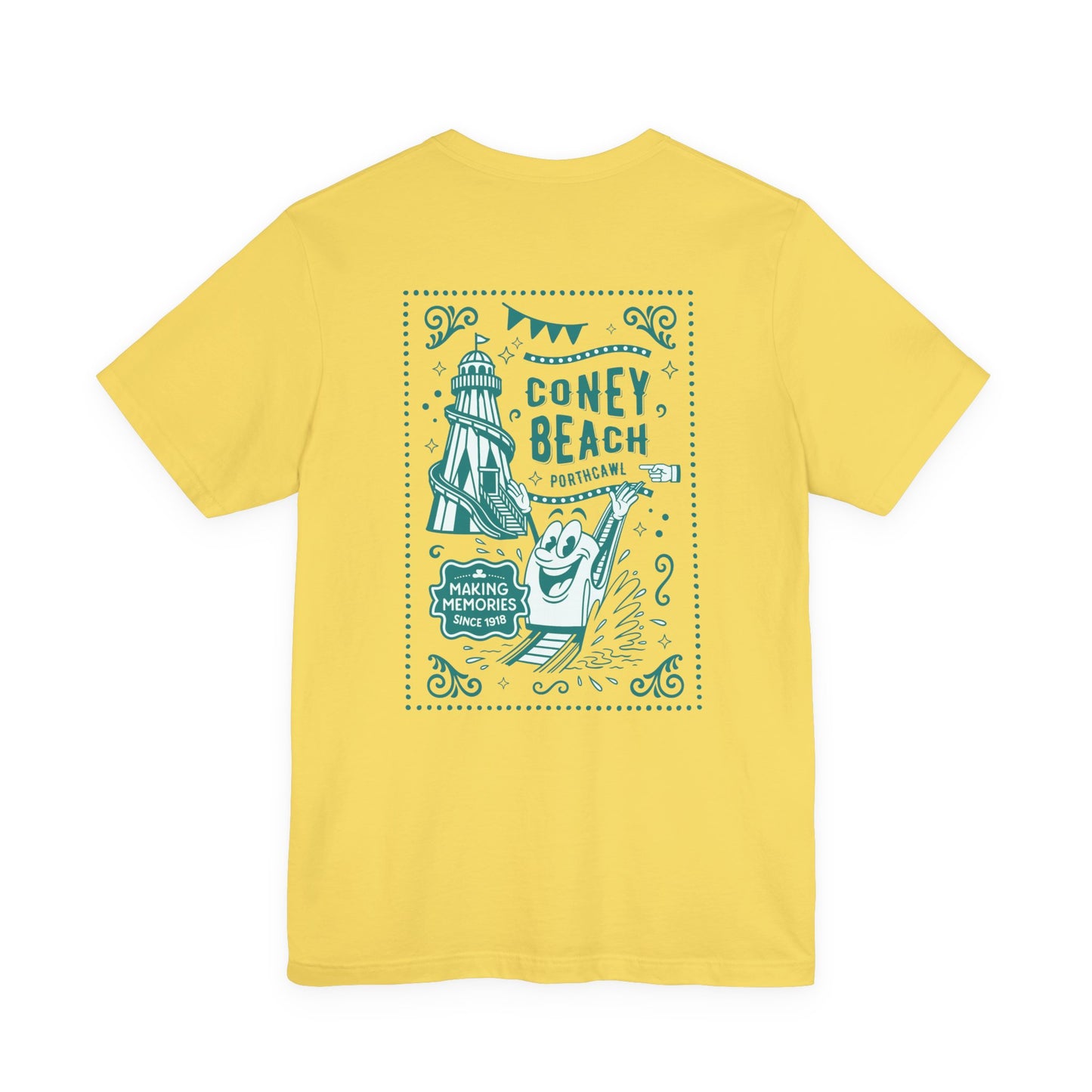 Coney Beach Retro Fun Fair T-Shirt (Unisex) - Porthcawl Double Sided T-Shirt