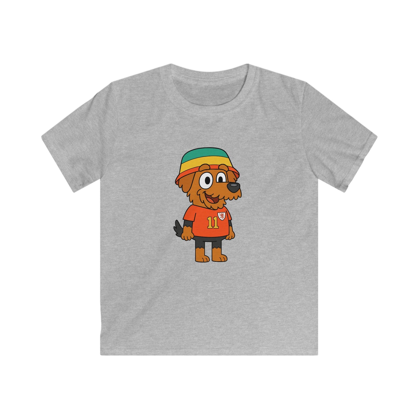 Cute Welsh Terrier Cartoon Dog Kids T-Shirt (Wales Bucket Hat)