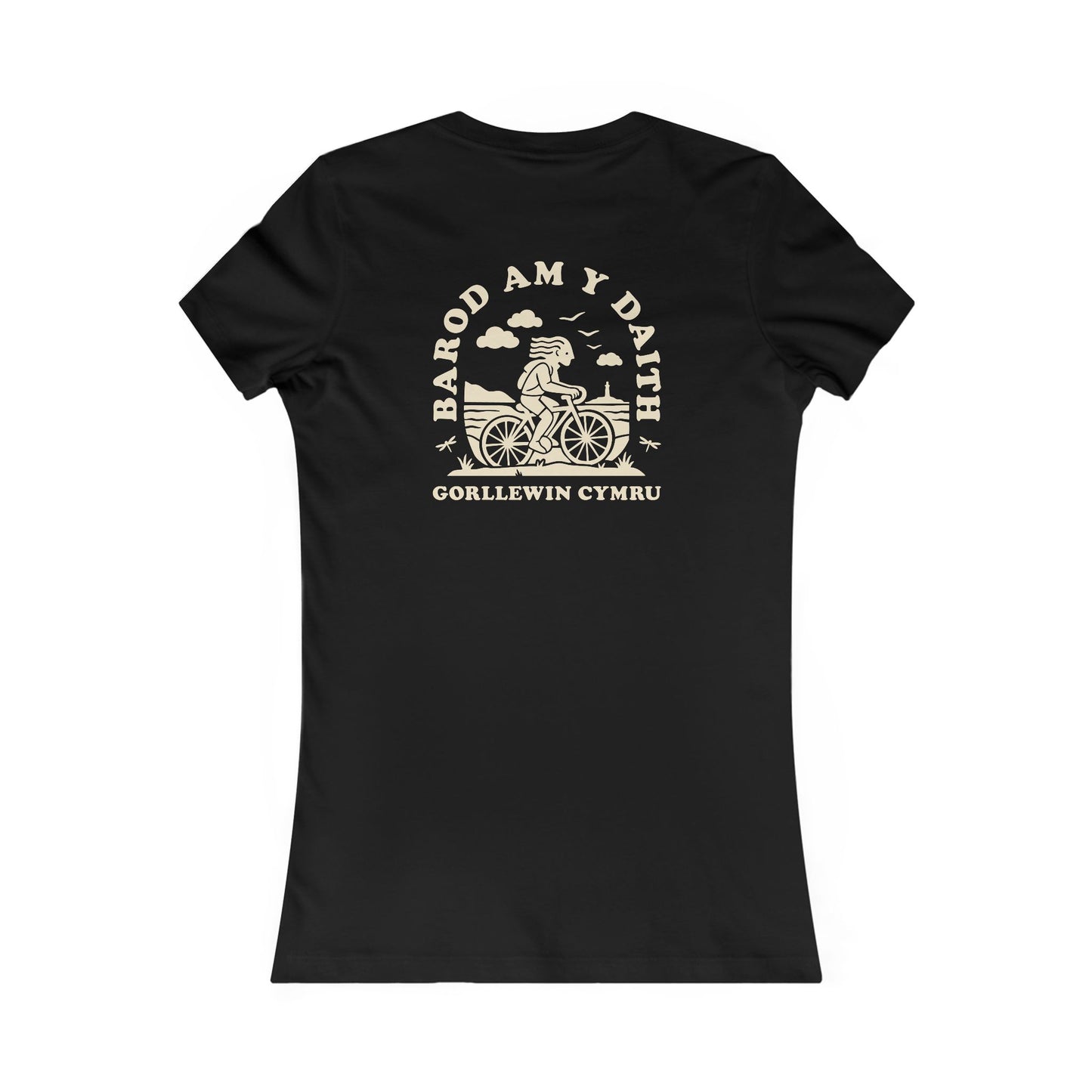 Women's West Wales Cycling Tee - 'Barod Am Y Daith' (Double Sided)