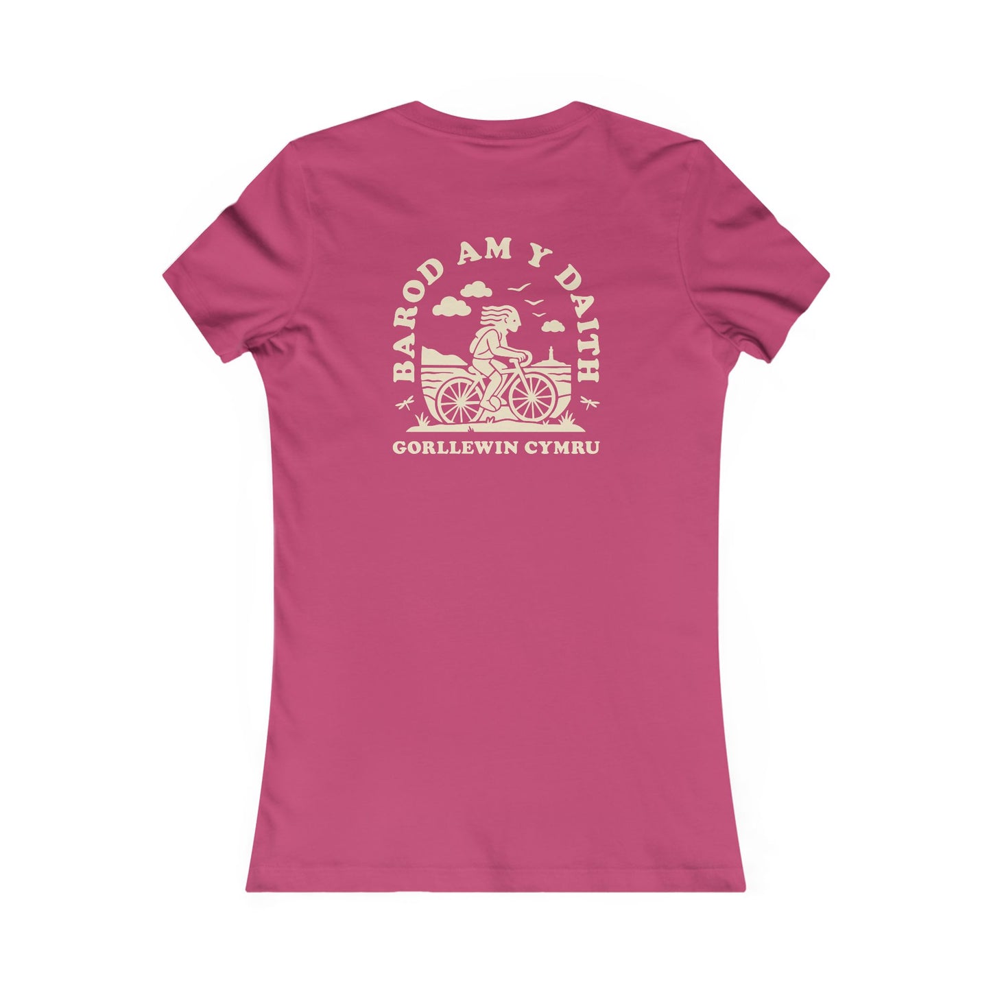 Women's West Wales Cycling Tee - 'Barod Am Y Daith' (Double Sided)