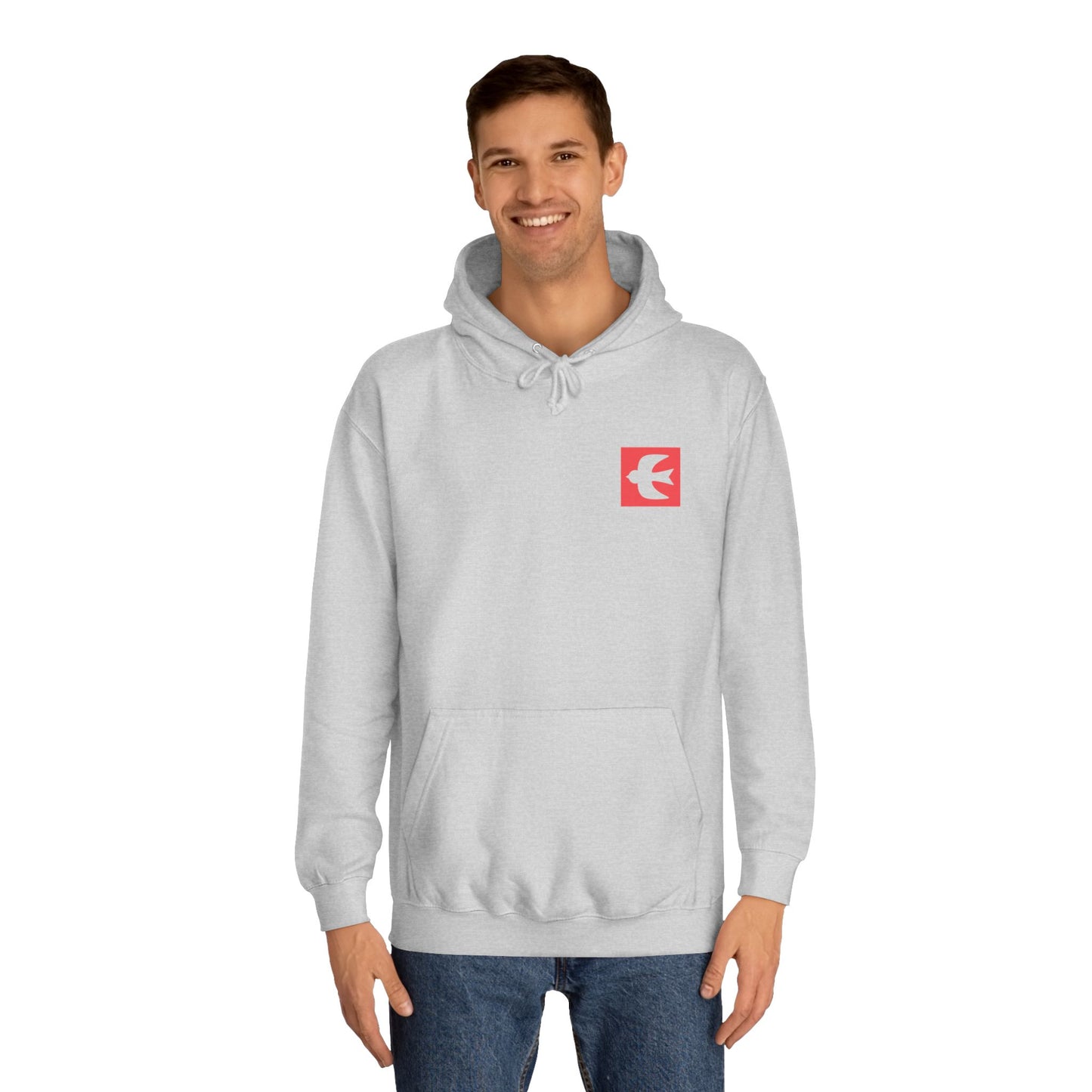 Retro Swallow & Wave Unisex Hoodie 'Can Y Wennol' (Double Sided)