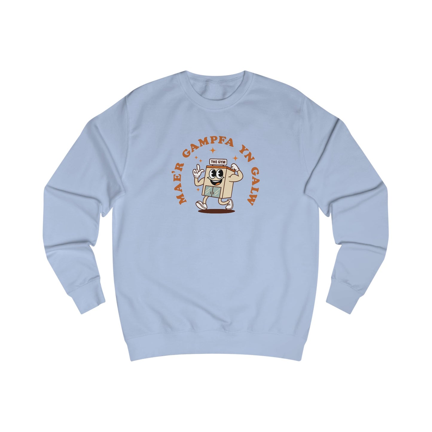 'Mae'r Gampfa Yn Galw' - Vintage Unisex Gym Sweatshirt