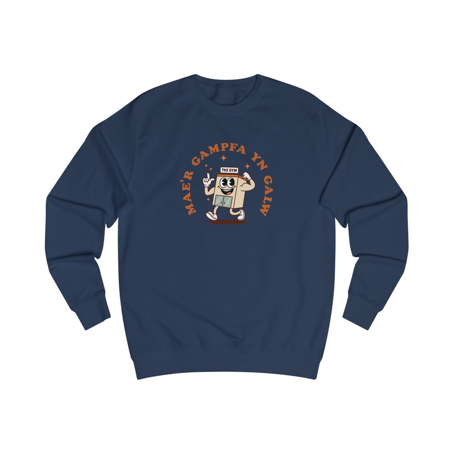 'Mae'r Gampfa Yn Galw' - Vintage Unisex Gym Sweatshirt