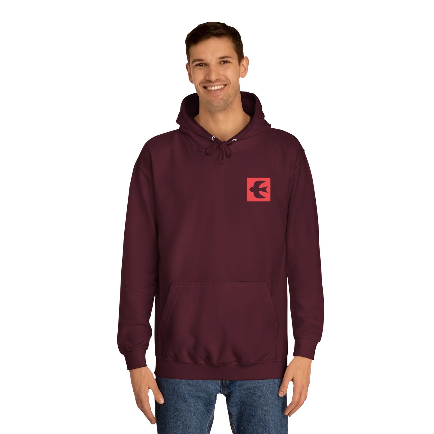 Retro Swallow & Wave Unisex Hoodie 'Can Y Wennol' (Double Sided)