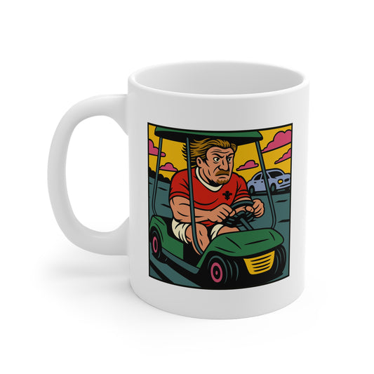 Golf Buggy Rugby Player Mug