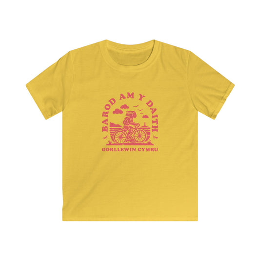 Kids West Wales Cycling Tee - 'Barod Am Y Daith'