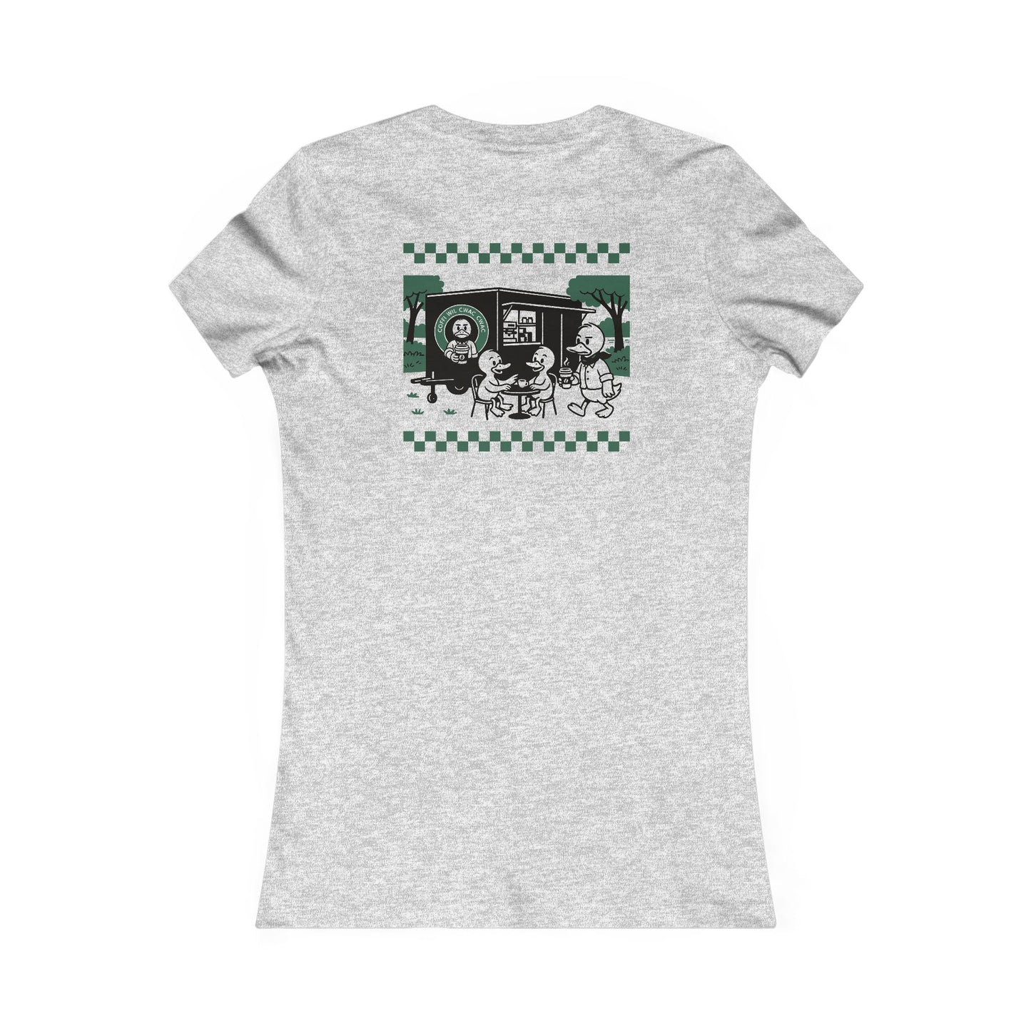 Women's 'Wil Cwac, Cwac' Retro Coffee Tee (Double Sided)