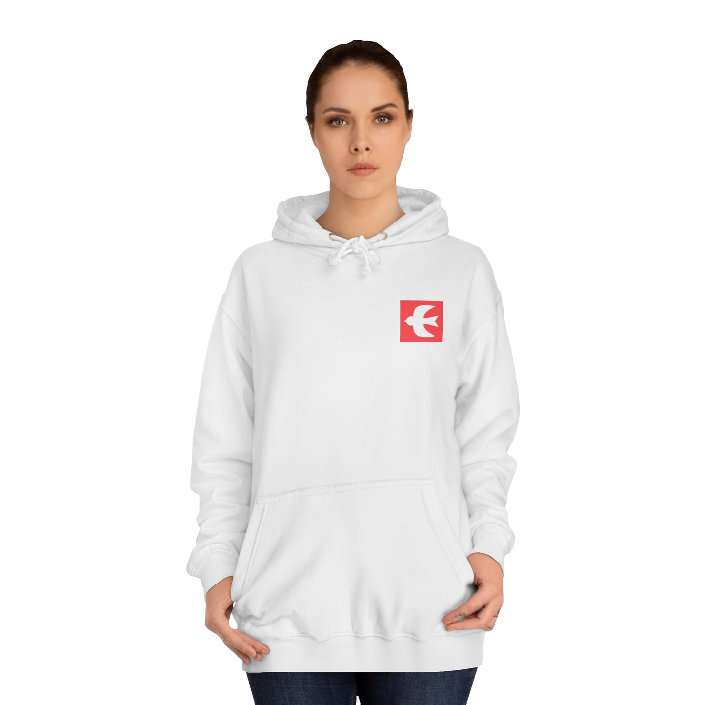 Retro Swallow & Wave Unisex Hoodie 'Can Y Wennol' (Double Sided)