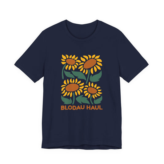 Sunflower Graphic Tee - 'Blodau Haul' Welsh Floral T‑Shirt