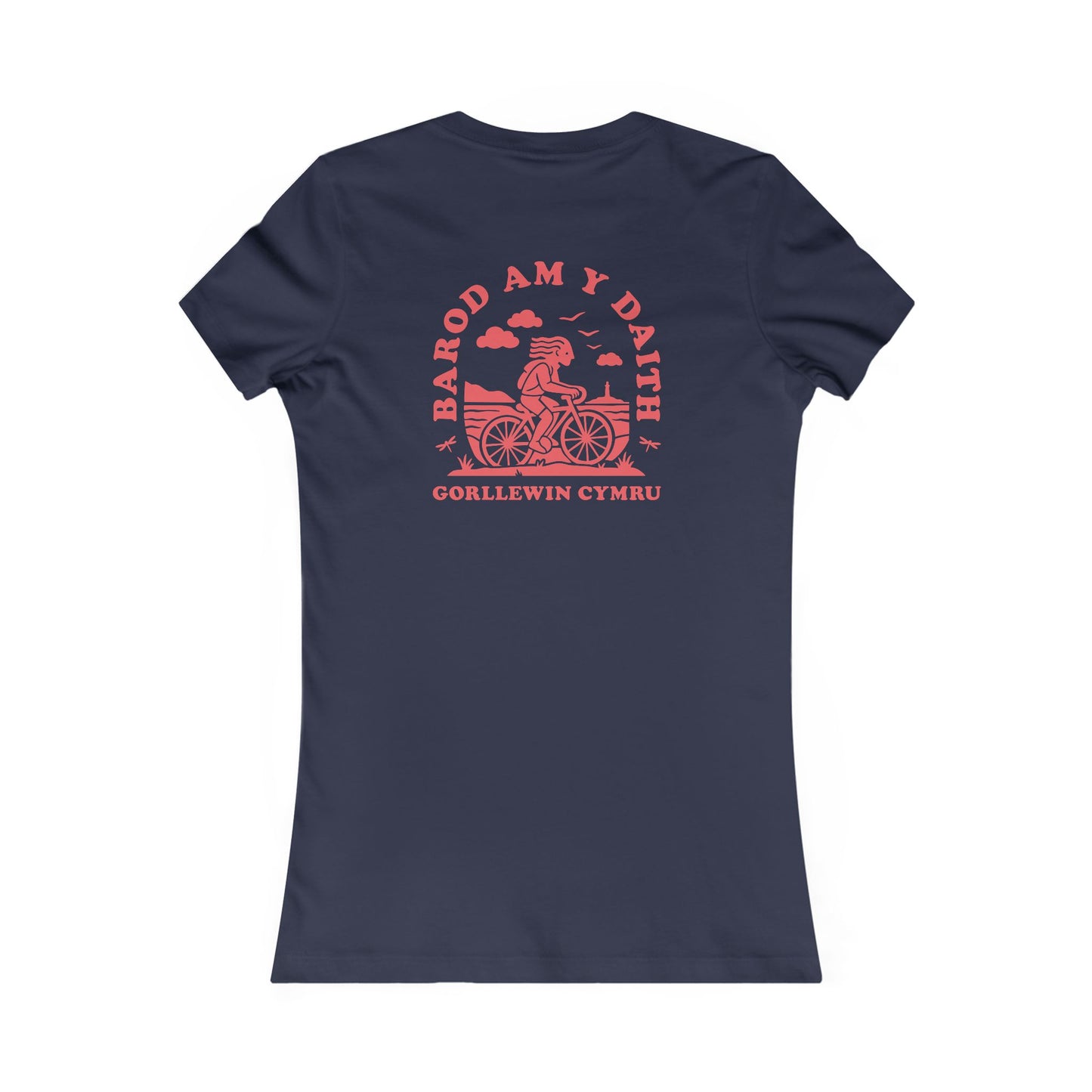 Women's West Wales Cycling Tee - 'Barod Am Y Daith' (Double Sided)