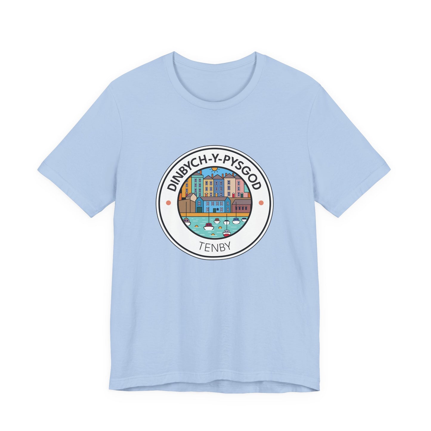 Tenby Harbour Graphic Tee (Unisex) – 'Dinbych-Y-Pysgod' T-Shirt