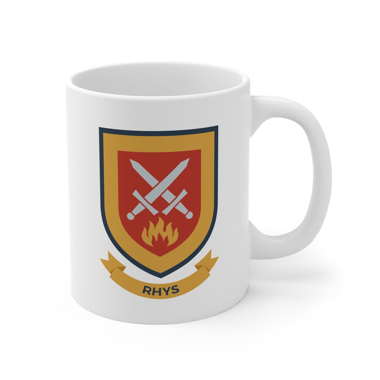 Rhys Coat Of Arms Mug - Welsh Heraldry