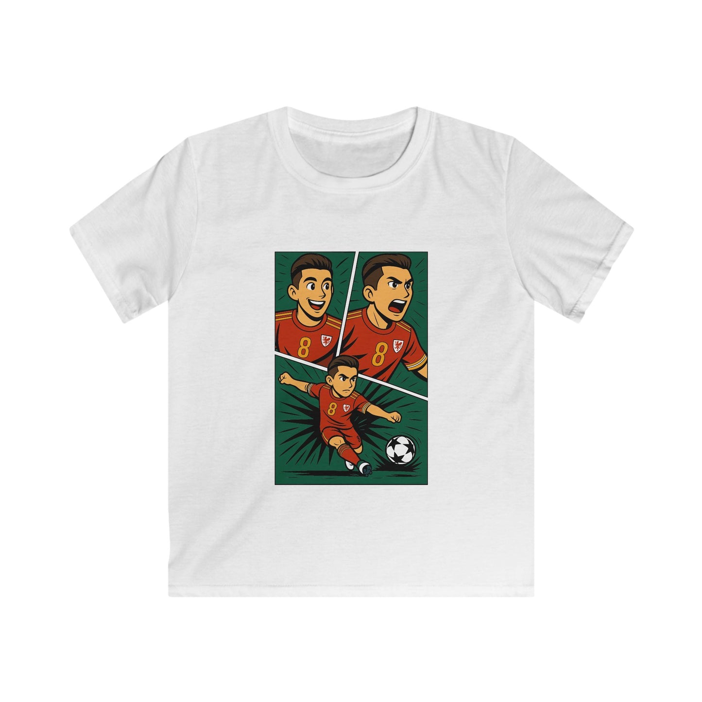 Kids Harry Wilson Anime-Inspired T-Shirt - Welsh Football Tee