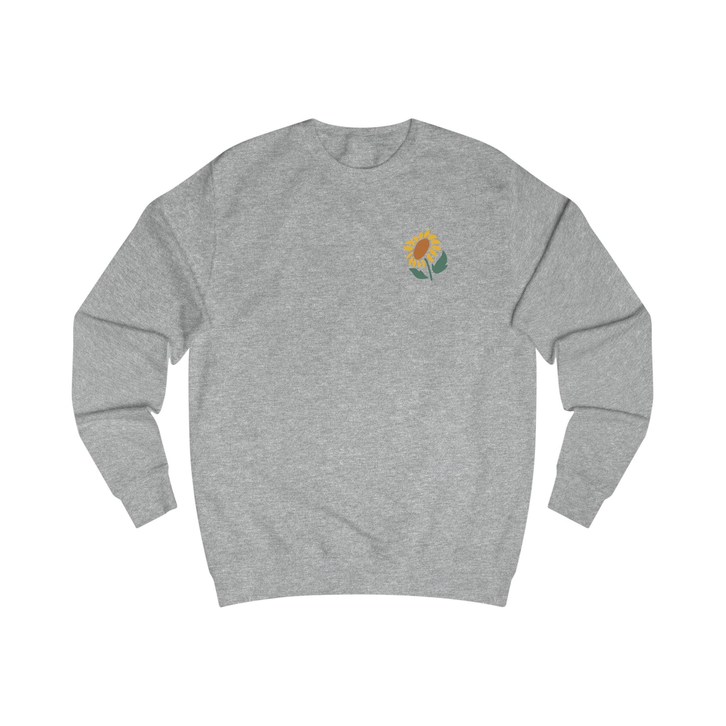 Sunflower Unisex Sweatshirt - 'Blodau Haul' Floral Crewneck (Double Sided)