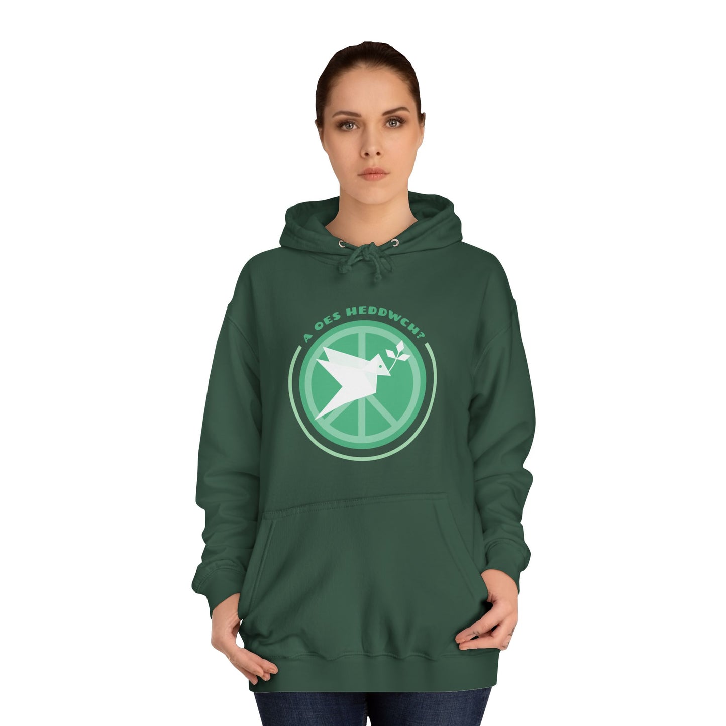 'A Oes Heddwch?' Retro Unisex Hoodie
