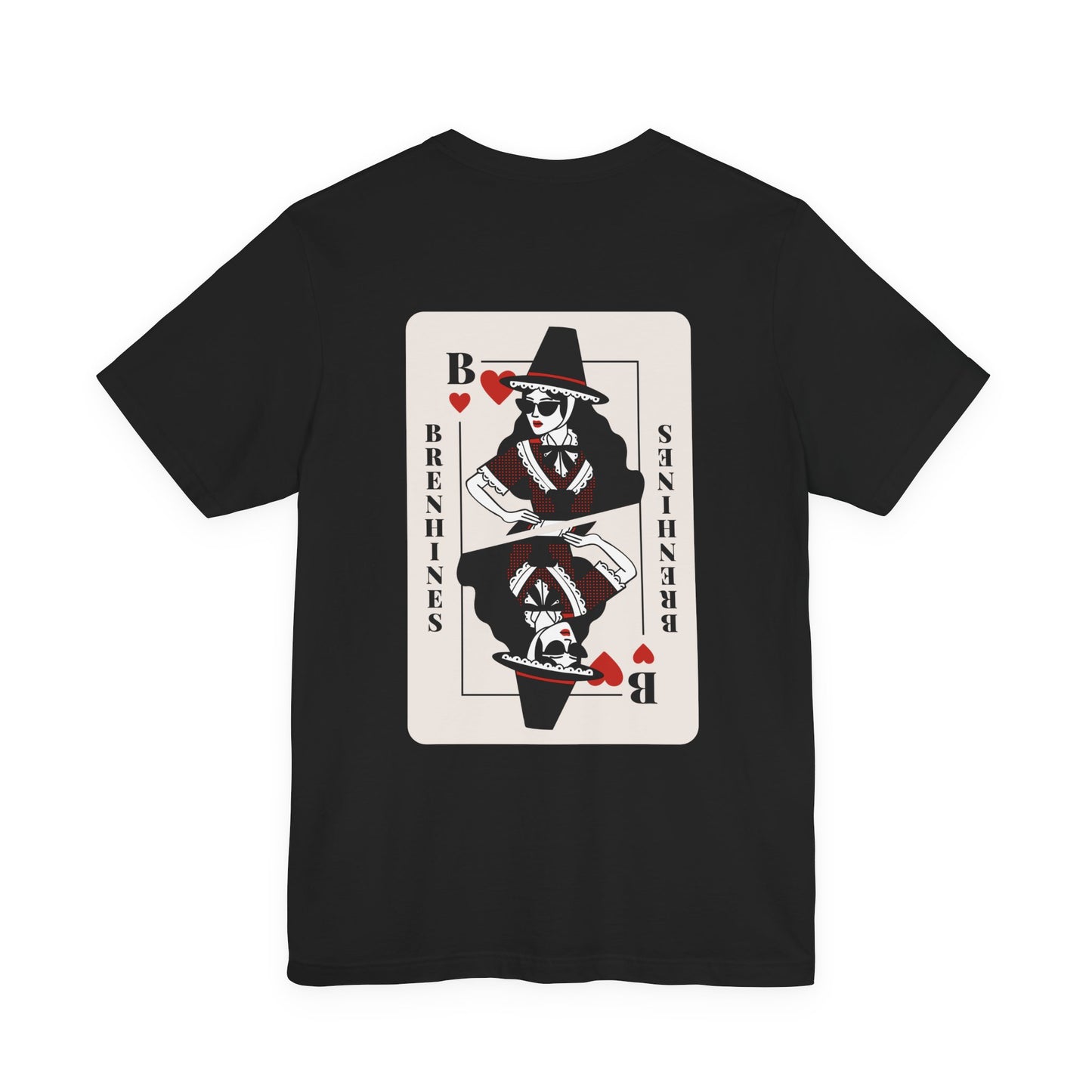 Queen of Hearts Unisex Tee - "Brenhines" (Double Sided)