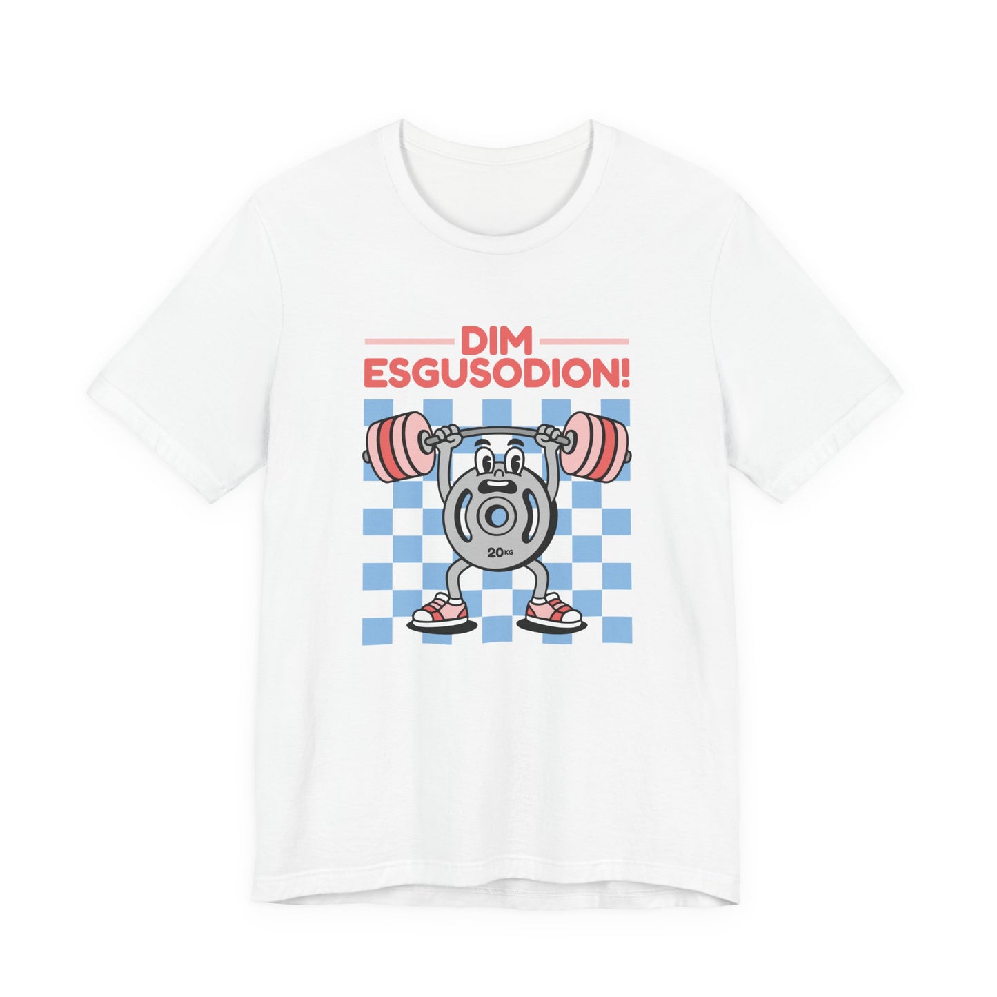 Retro "No Excuses" Gym T-Shirt - Welsh Language 'Dim esgusodion!'