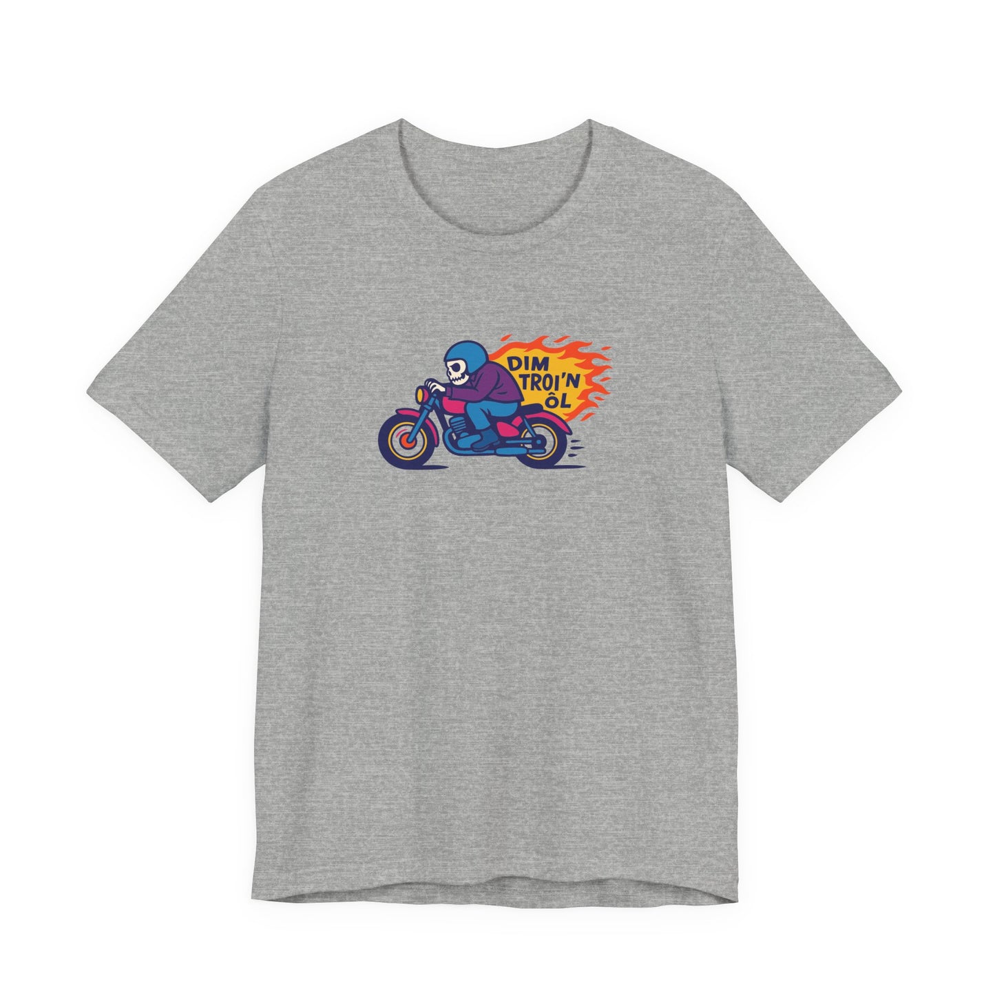 Welsh Motorcycle Unisex T‑Shirt - 'Dim Troi'n Ôl' Retro Bike Tee