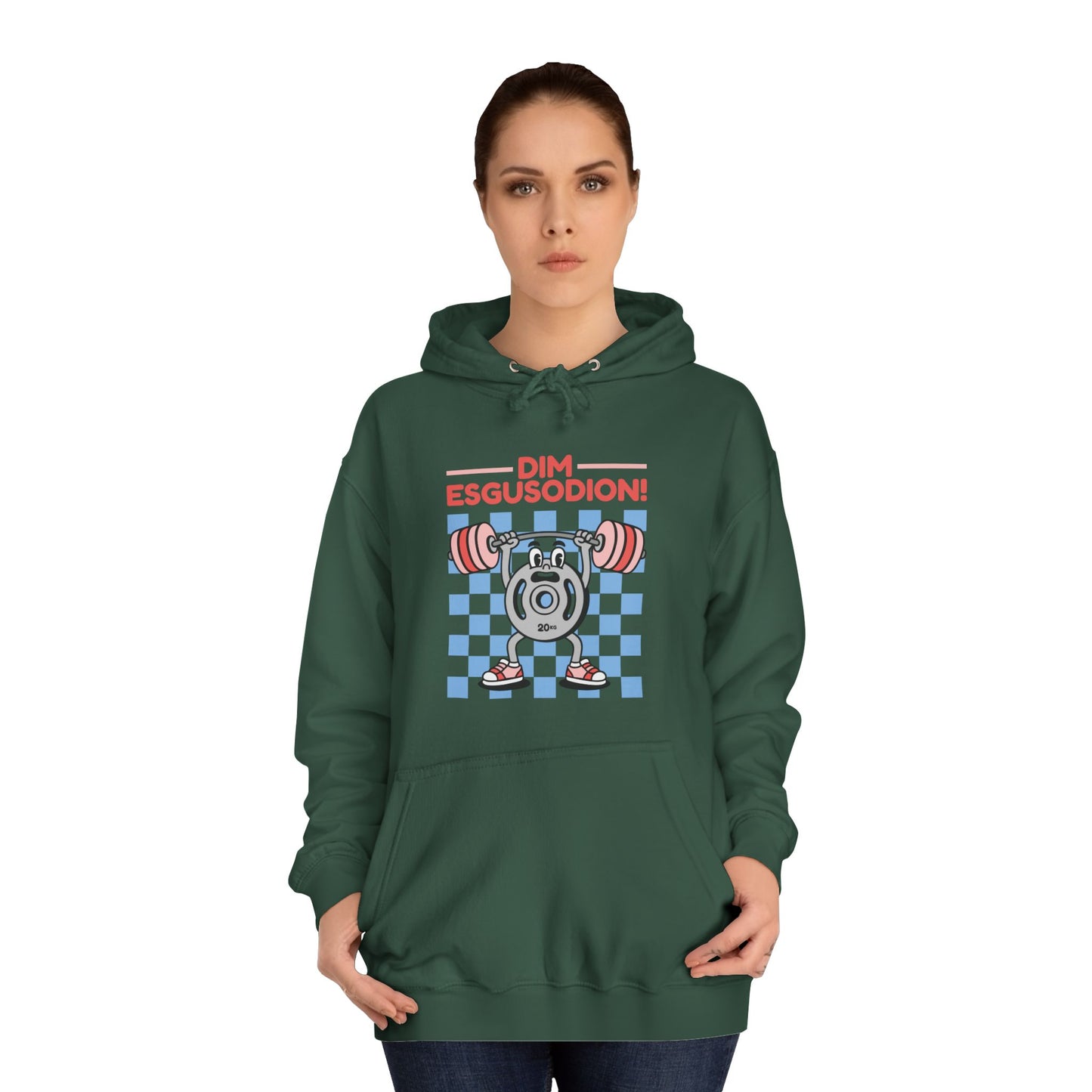 'Dím Esgusodion!' Retro Motivational Hoodie - No Excuses!