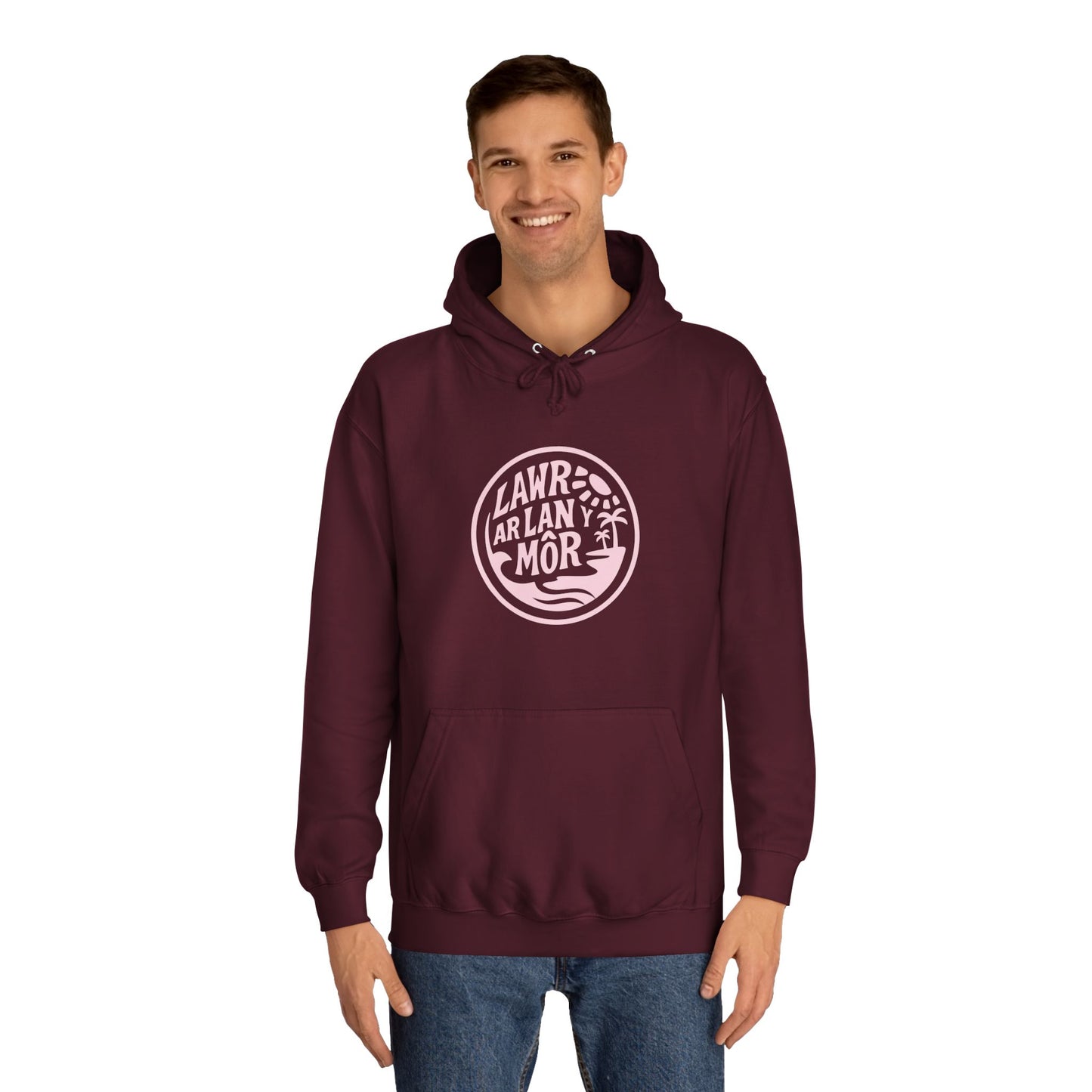 'Lawr Ar Lan Môr' Unisex Hoodie