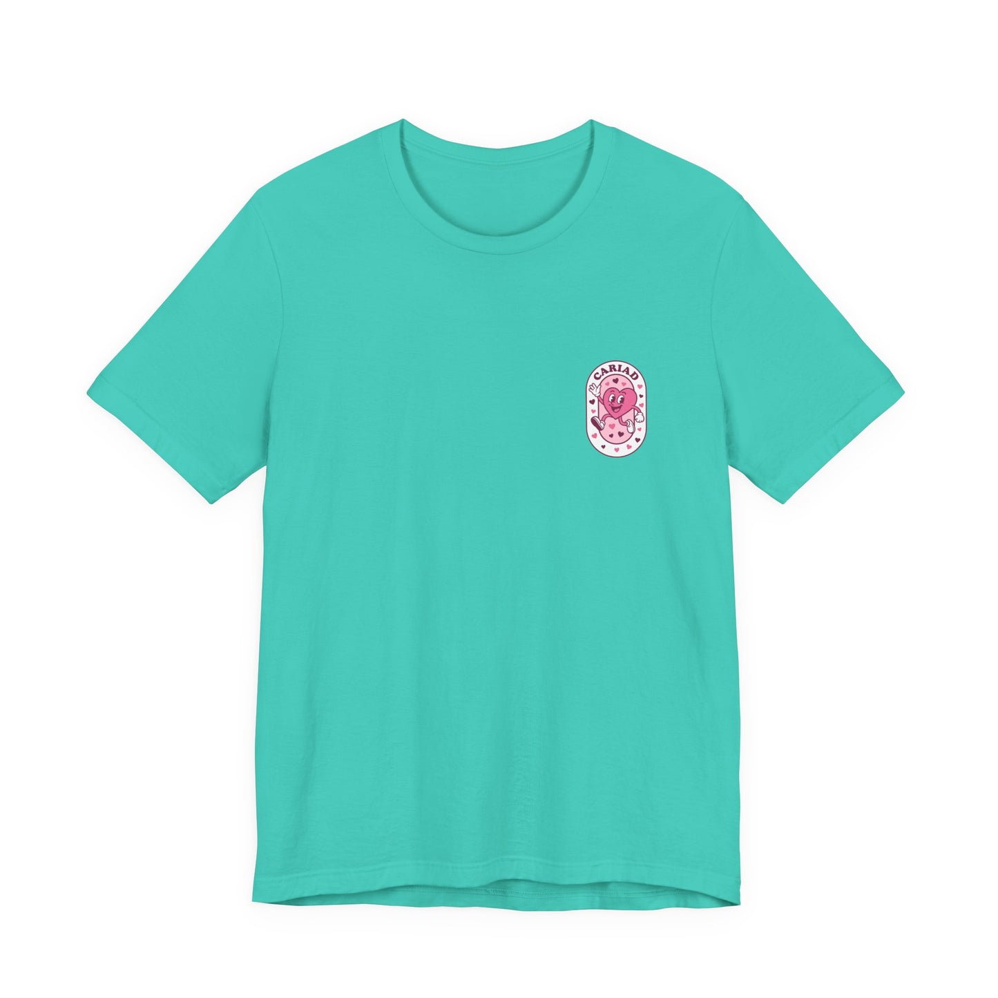Cariad Graphic T-Shirt (Unisex) - Retro Heart Design