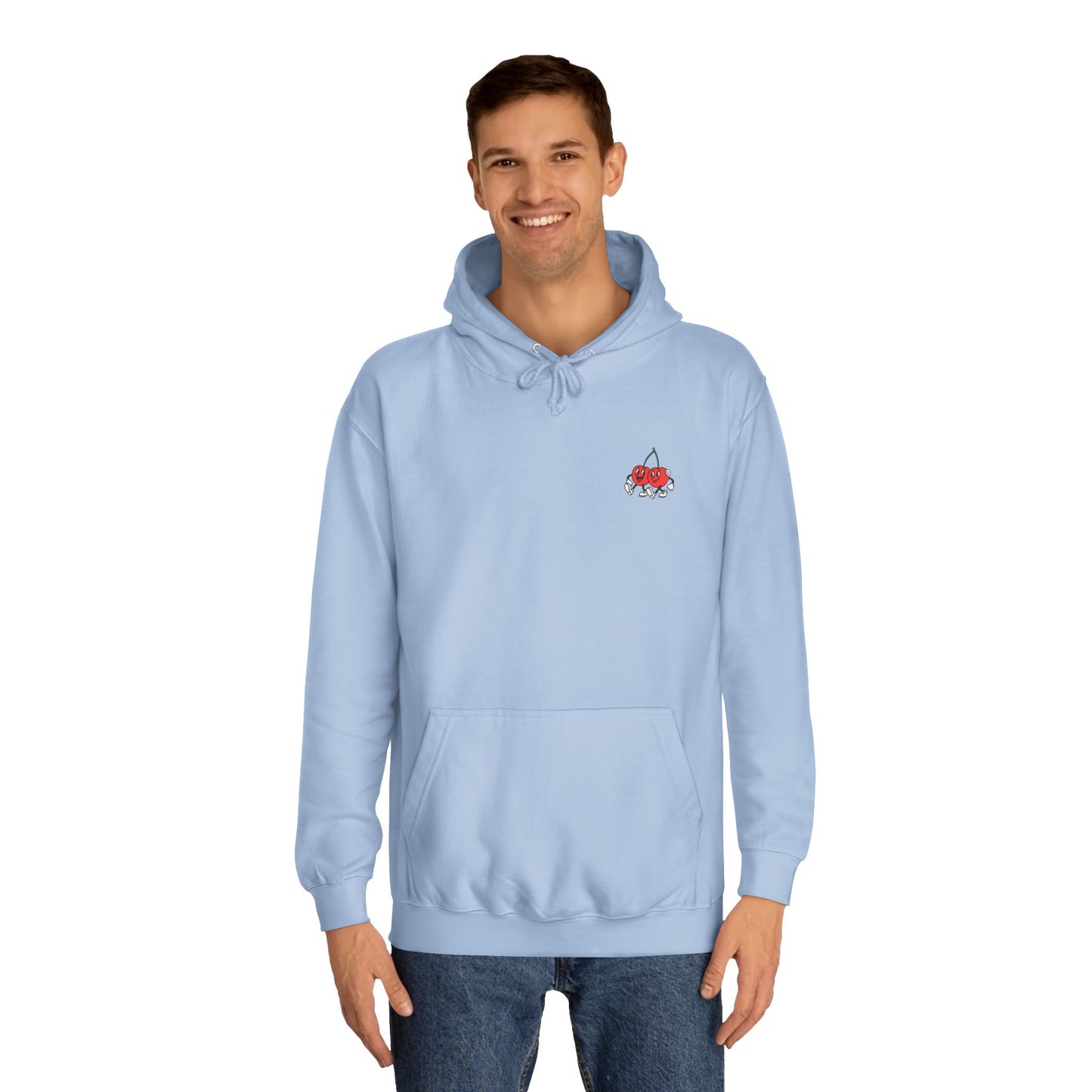 Retro Cherries Patagonia Unisex Hoodie - "Ceirios Trelew" (Double Sided)