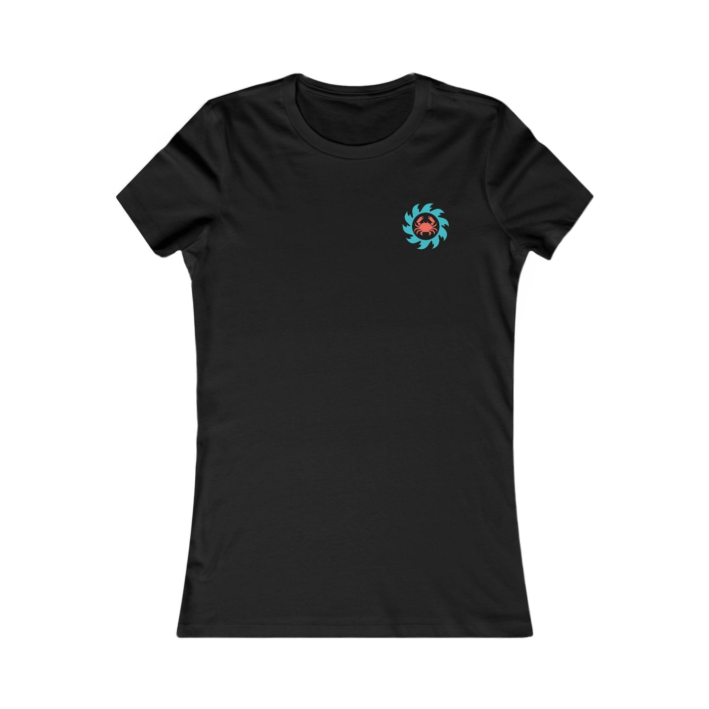 Women's Retro Crab Tee - 'Crancod Solfach' - Solva Crabs (Double Sided)