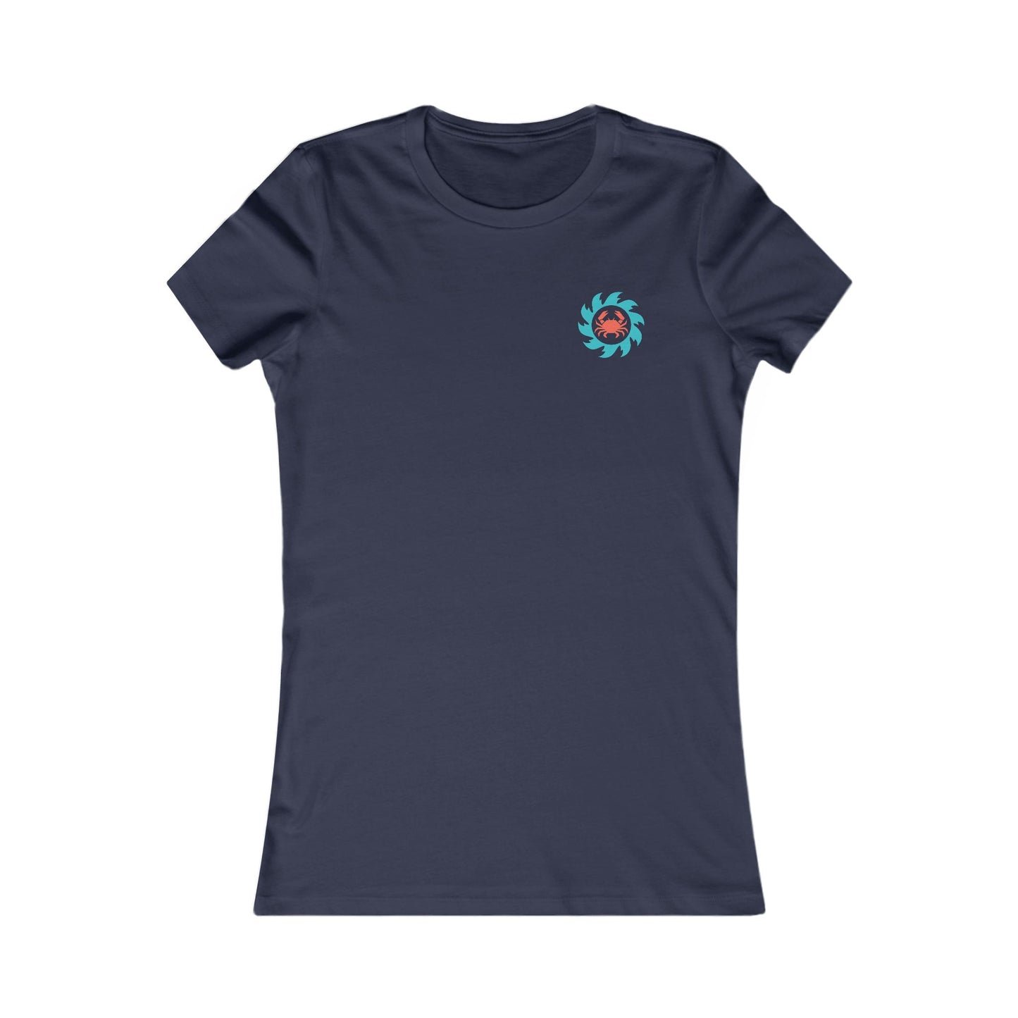 Women's Retro Crab Tee - 'Crancod Solfach' - Solva Crabs (Double Sided)