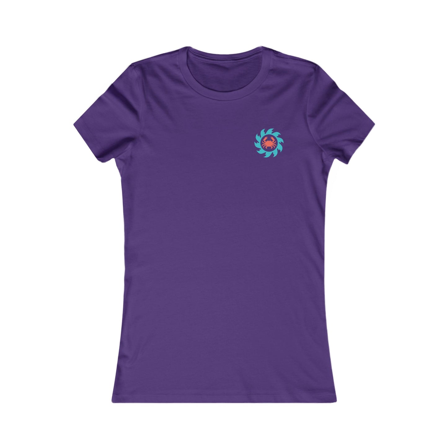 Women's Retro Crab Tee - 'Crancod Solfach' - Solva Crabs (Double Sided)