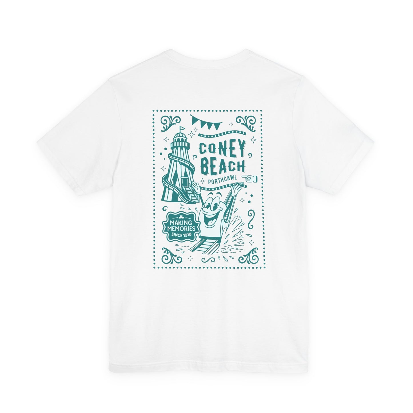 Coney Beach Retro Fun Fair T-Shirt (Unisex) - Porthcawl Double Sided T-Shirt