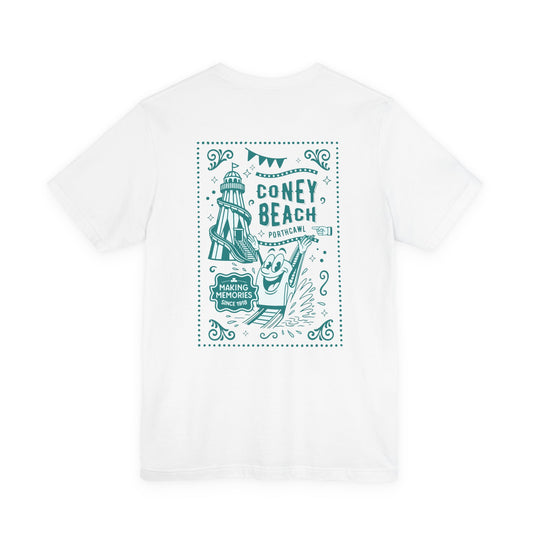 Coney Beach Retro Fun Fair T-Shirt (Unisex) - Porthcawl Double Sided T-Shirt