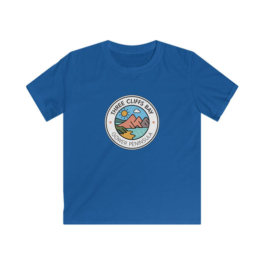 Kids T-Shirt— Three Cliffs Bay, Swansea Beach Graphic Tee