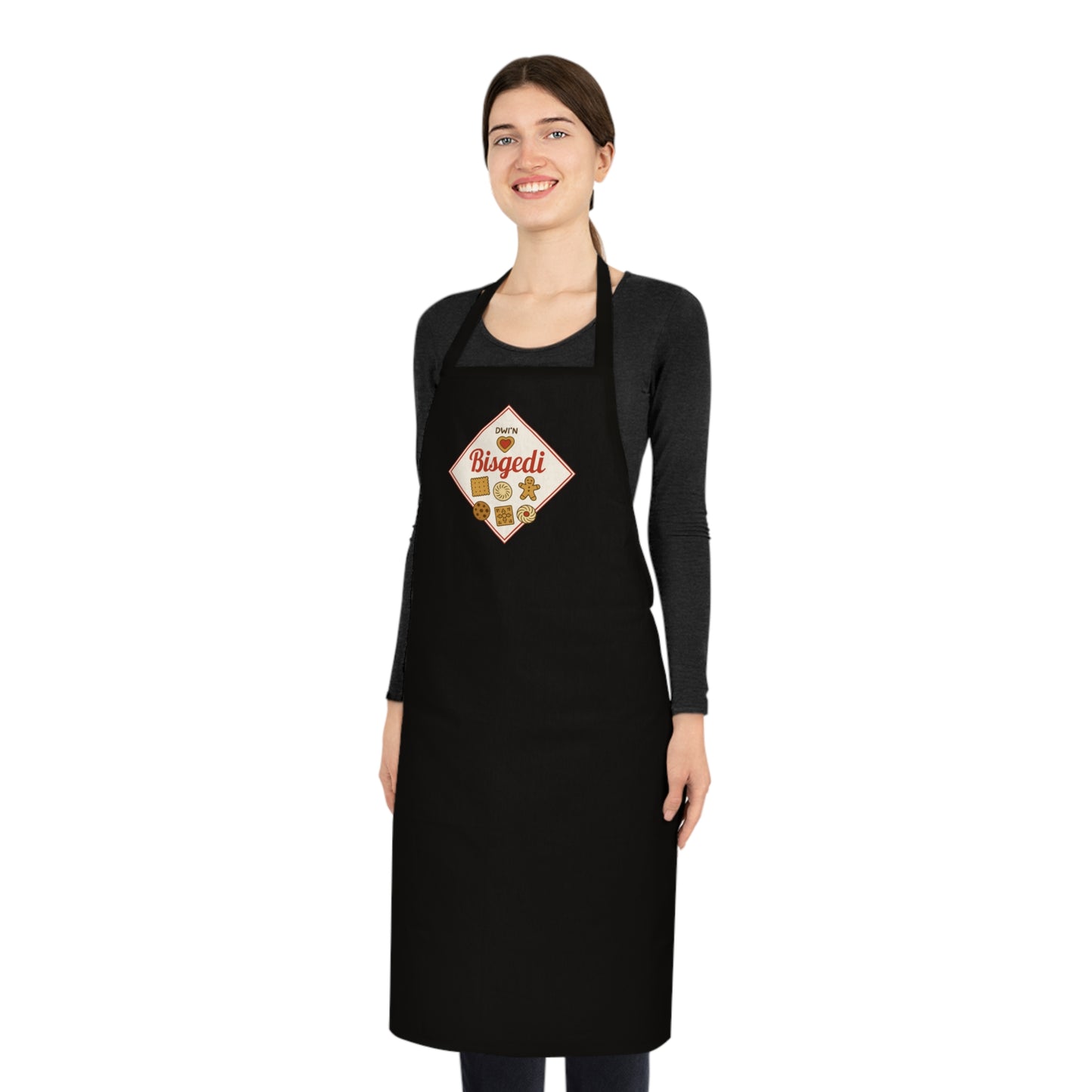 'Caru Bisgedi' Cotton Apron - I Love Biscuits