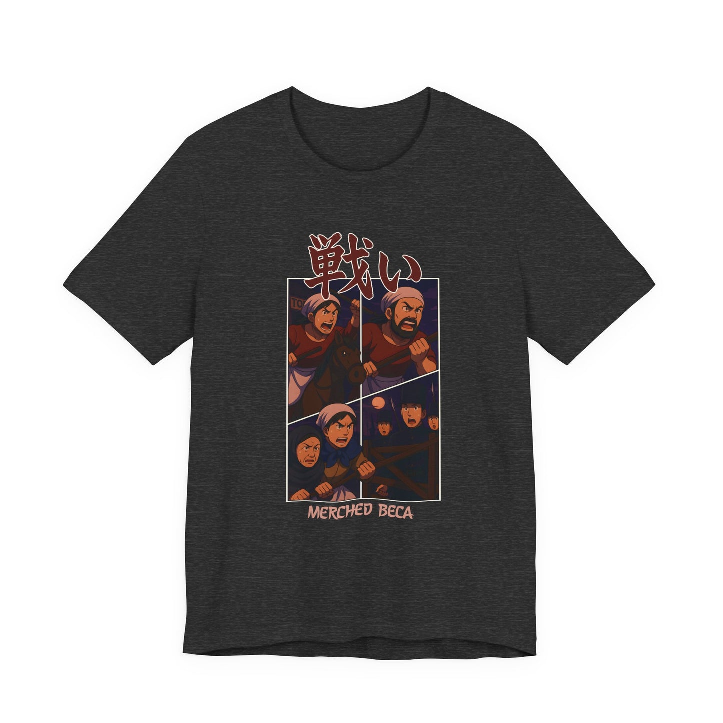 Merched Beca (Rebecca Riots) Anime Battle Unisex T‑Shirt – '戦い'