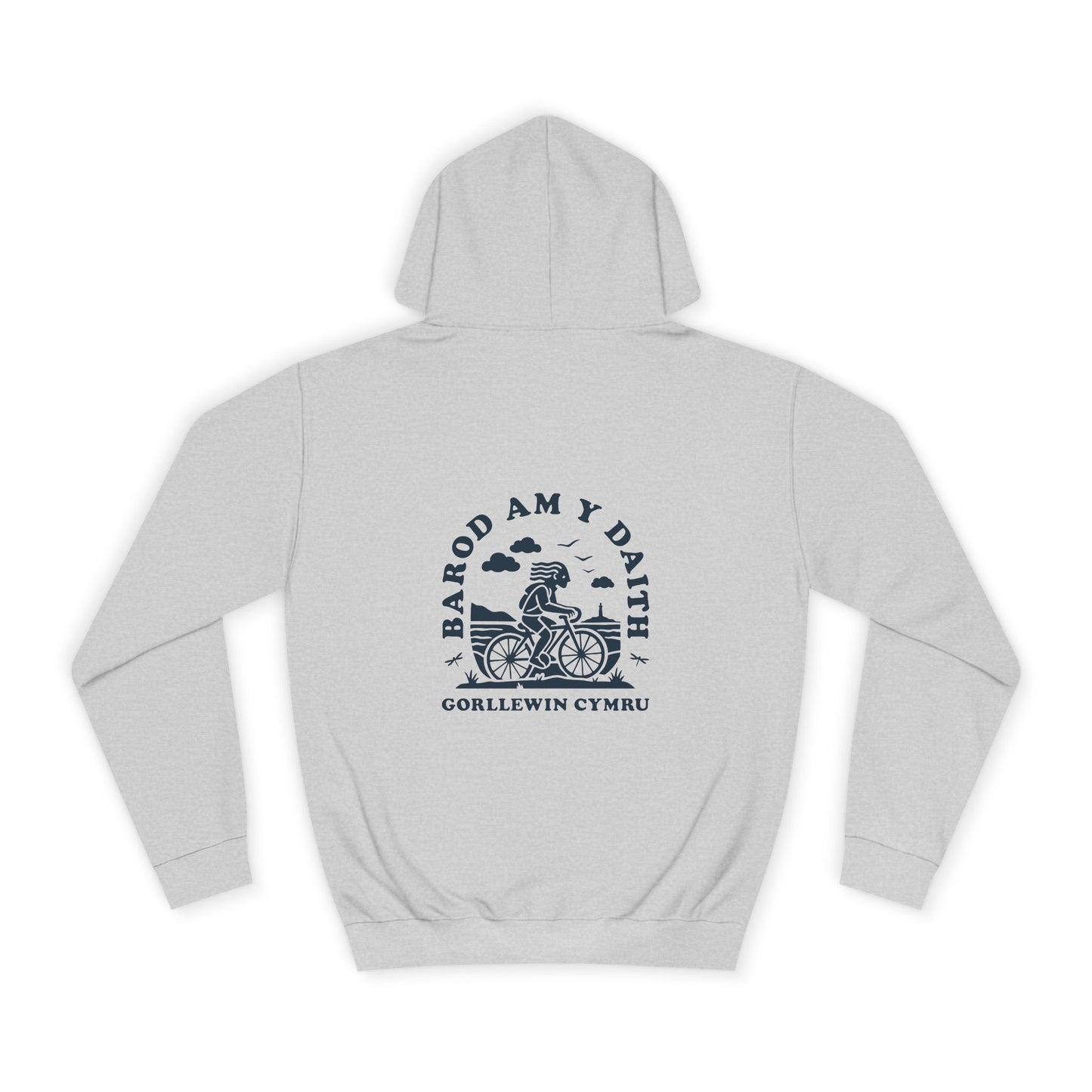West Wales Cycling Unisex Hoodie - 'Barod Am Y Daith' (Double Sided)