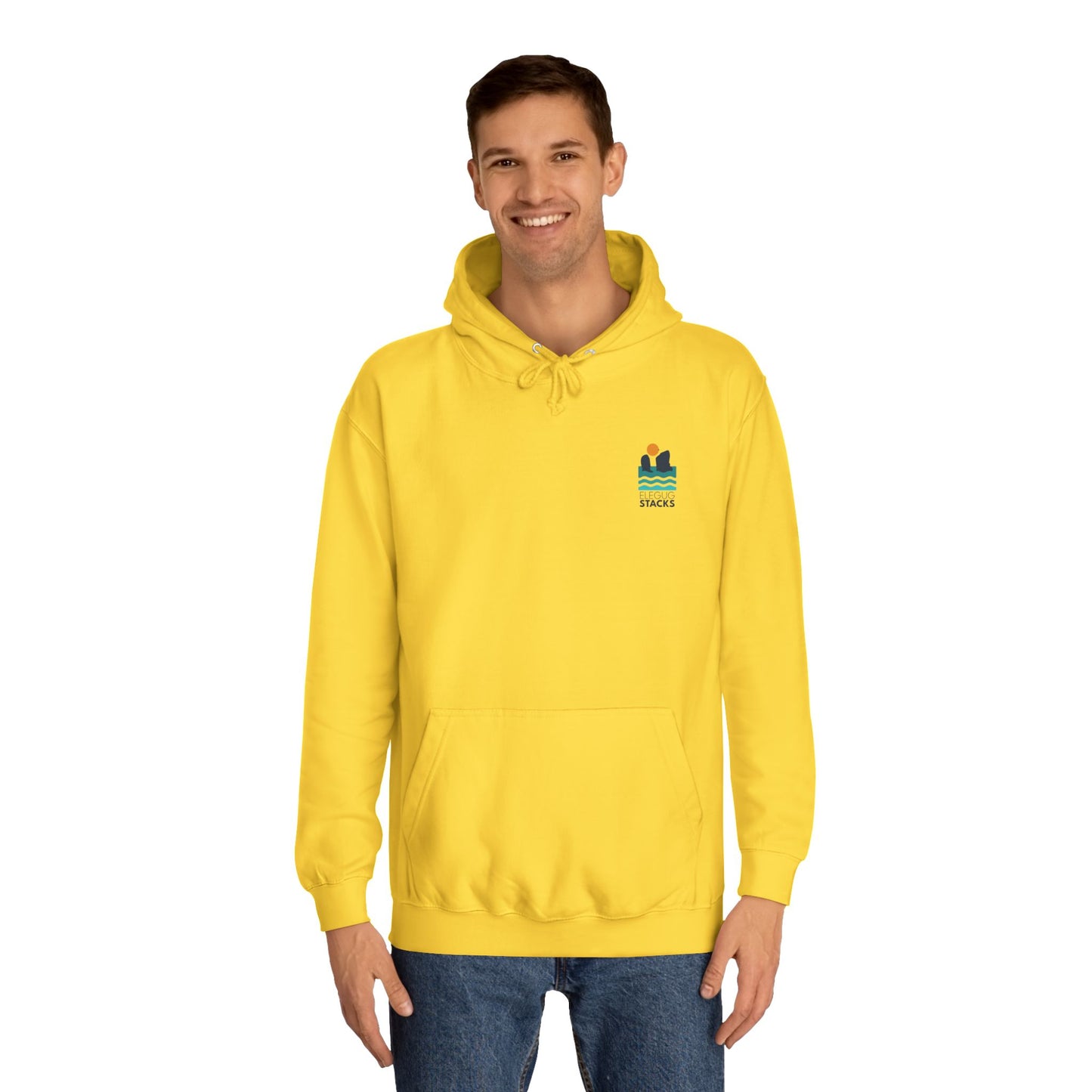 Minimal 'Elegug Stacks' (Pembrokeshire) Unisex Hoodie