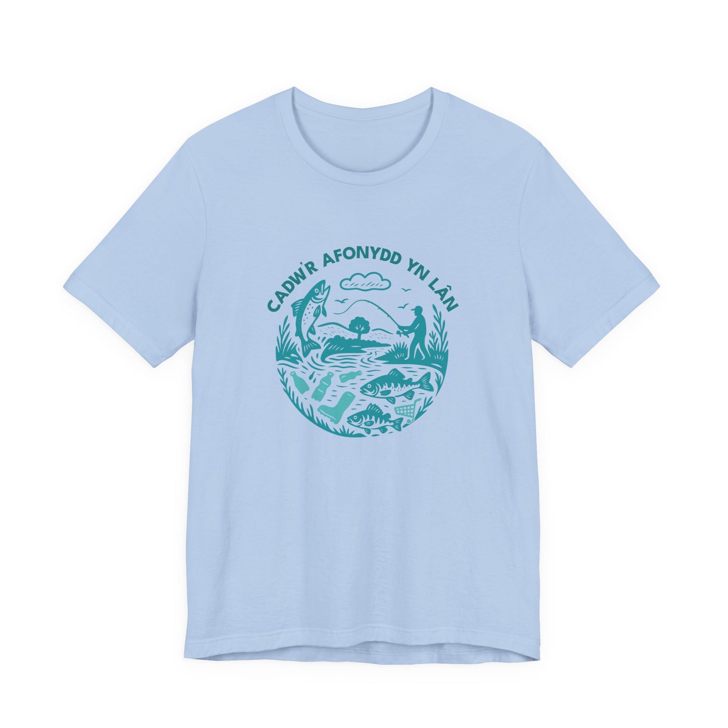 'Cadw’r Afonydd Yn Lan' Welsh River Conservation T‑Shirt