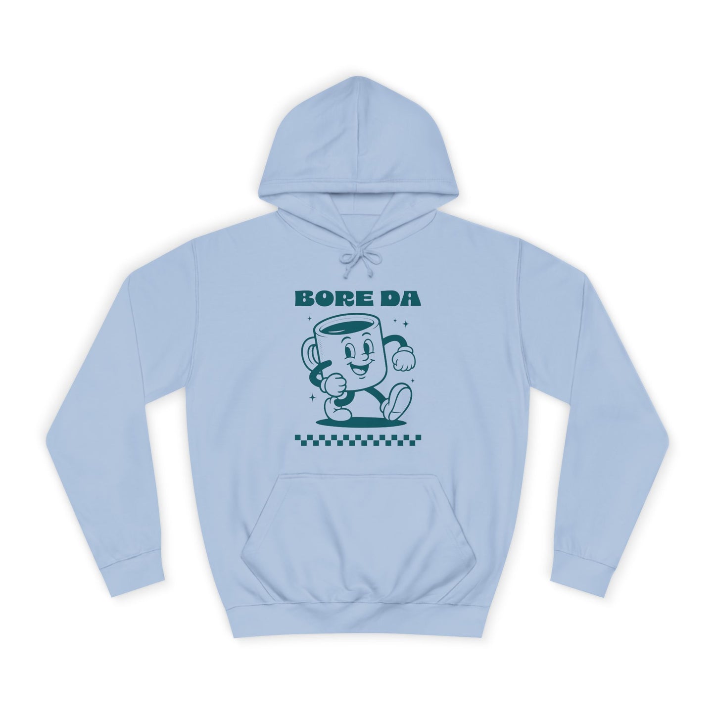 Vintage Coffee Mug Unisex Hoodie - 'Bore Da' Welsh Text