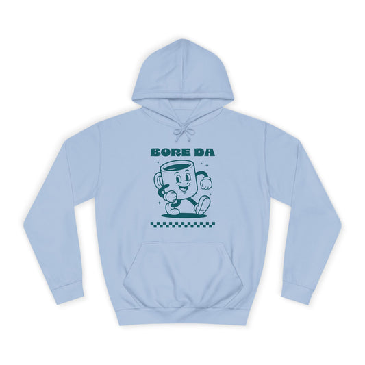 Vintage Coffee Mug Unisex Hoodie - 'Bore Da' Welsh Text