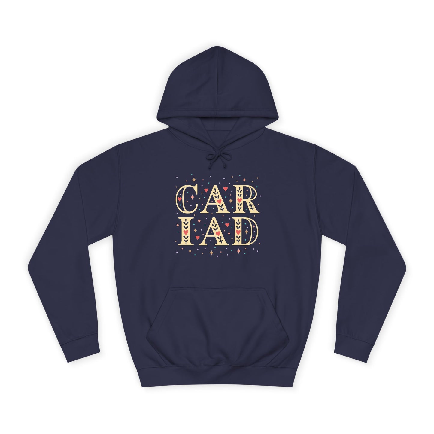 Cariad Unisex Hoodie - Vintage Typography