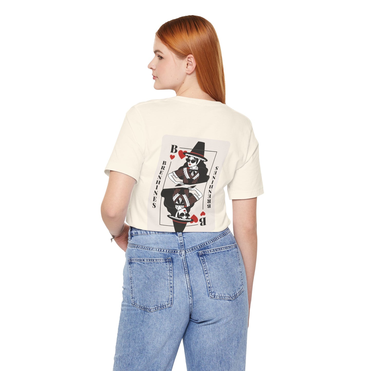 Queen of Hearts Unisex Tee - "Brenhines" (Double Sided)