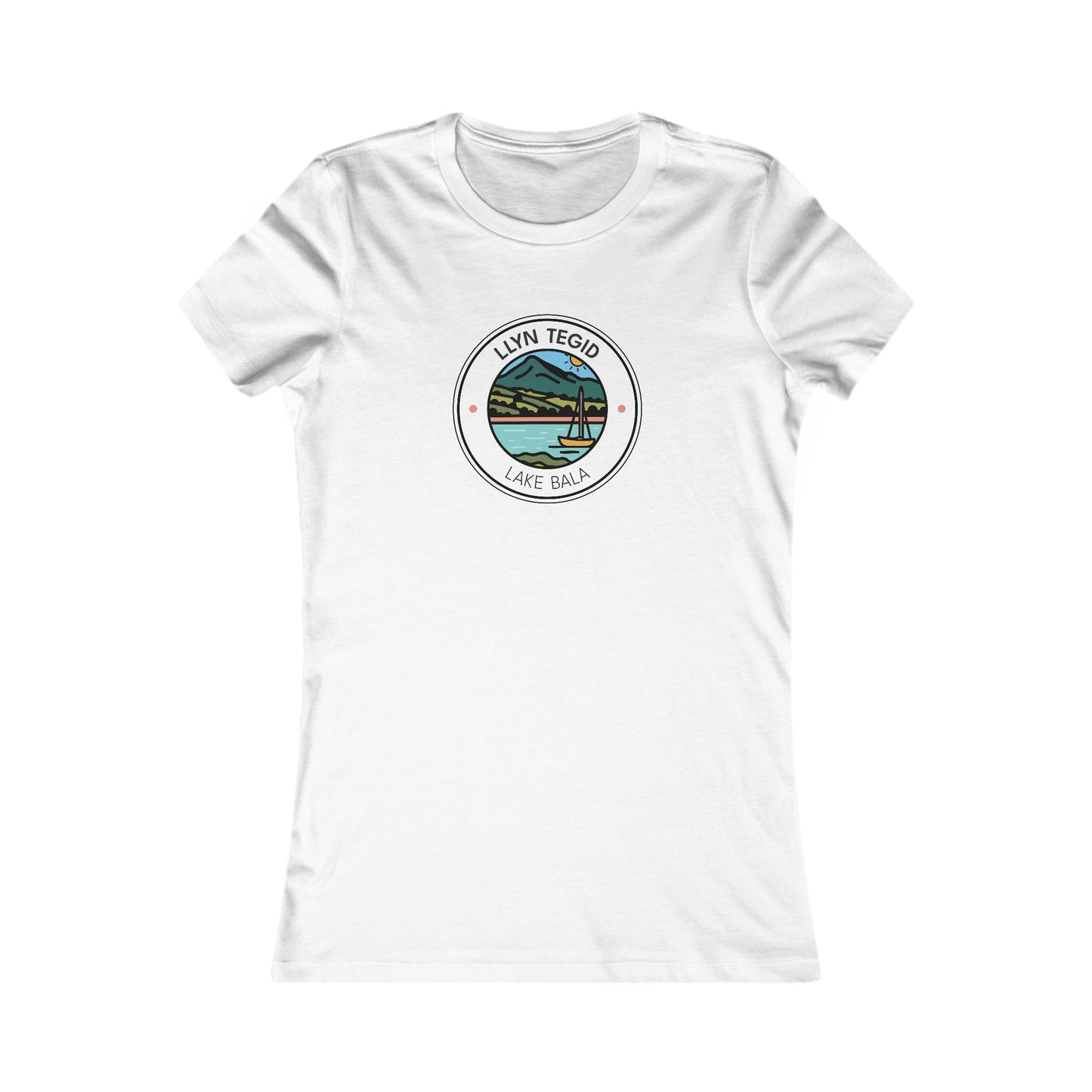Women's 'Llyn Tegid' Tee - Lake & Mountains Graphic