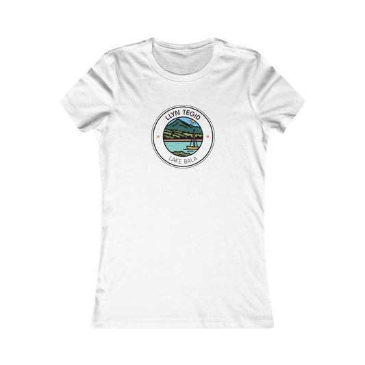 Women's 'Llyn Tegid' Tee - Lake & Mountains Graphic