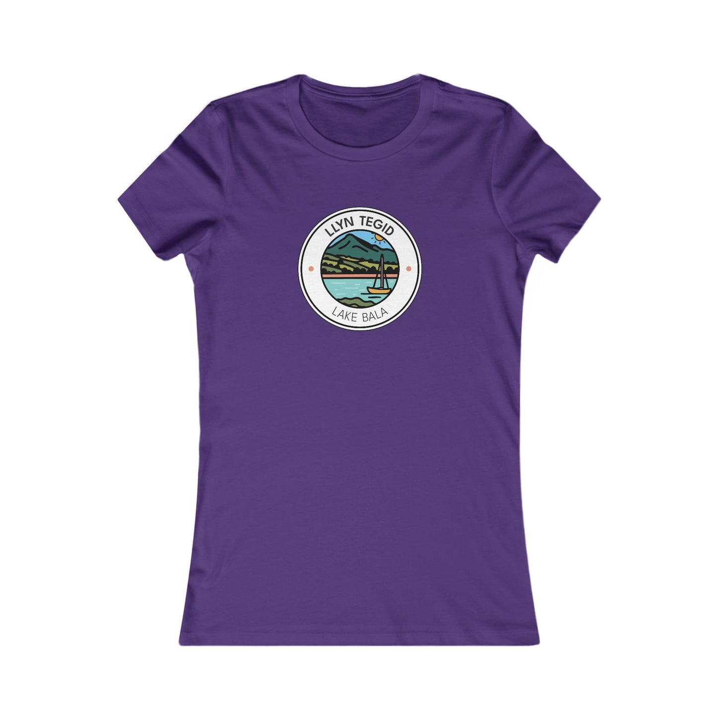 Women's 'Llyn Tegid' Tee - Lake & Mountains Graphic
