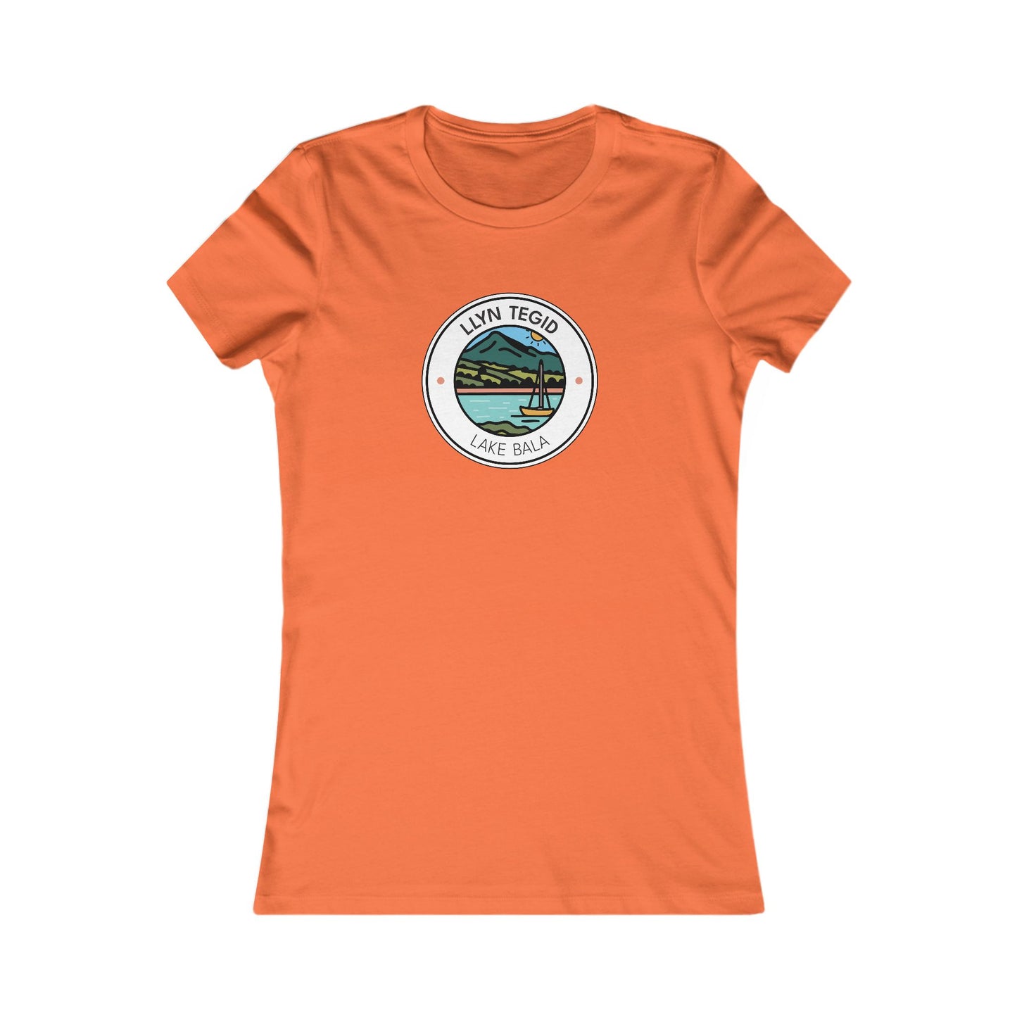 Women's 'Llyn Tegid' Tee - Lake & Mountains Graphic