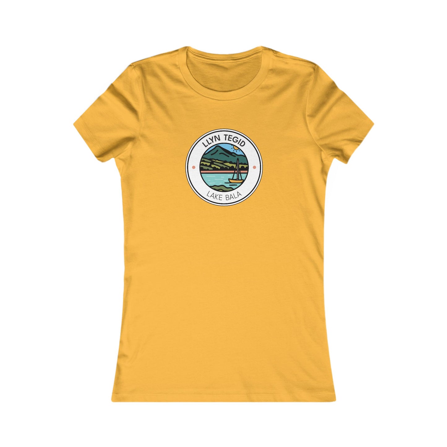 Women's 'Llyn Tegid' Tee - Lake & Mountains Graphic