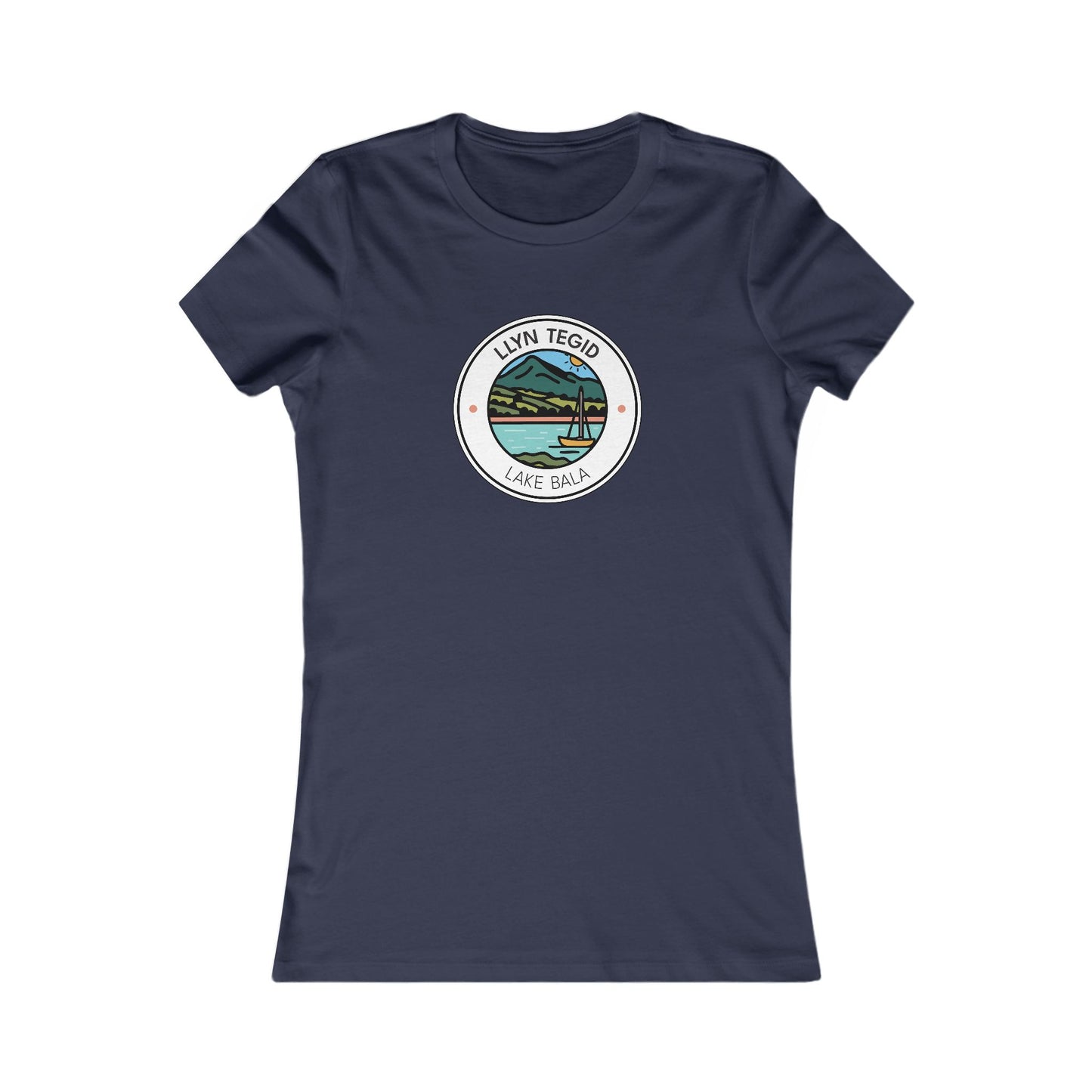 Women's 'Llyn Tegid' Tee - Lake & Mountains Graphic