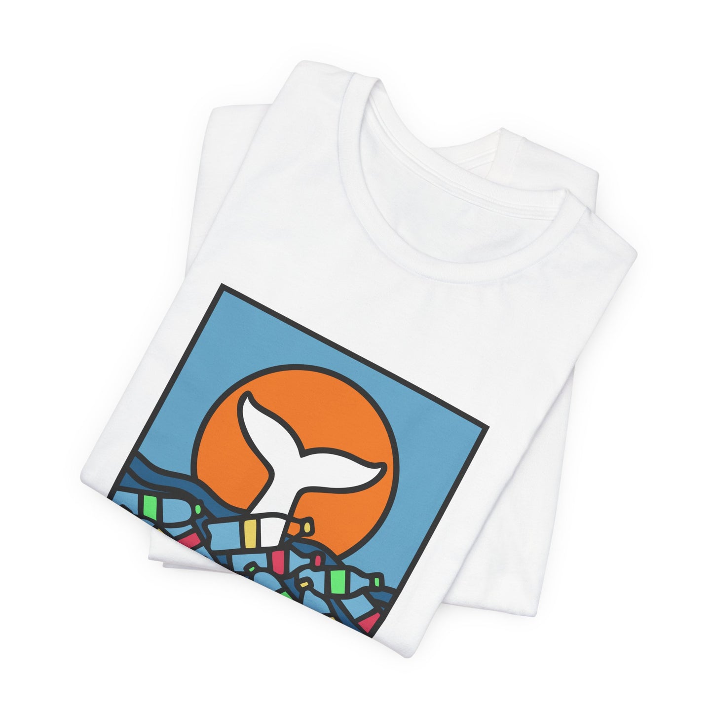 Environmental T‑Shirt — 'Cadw'r Rwtsh Allan o'r Môr'
