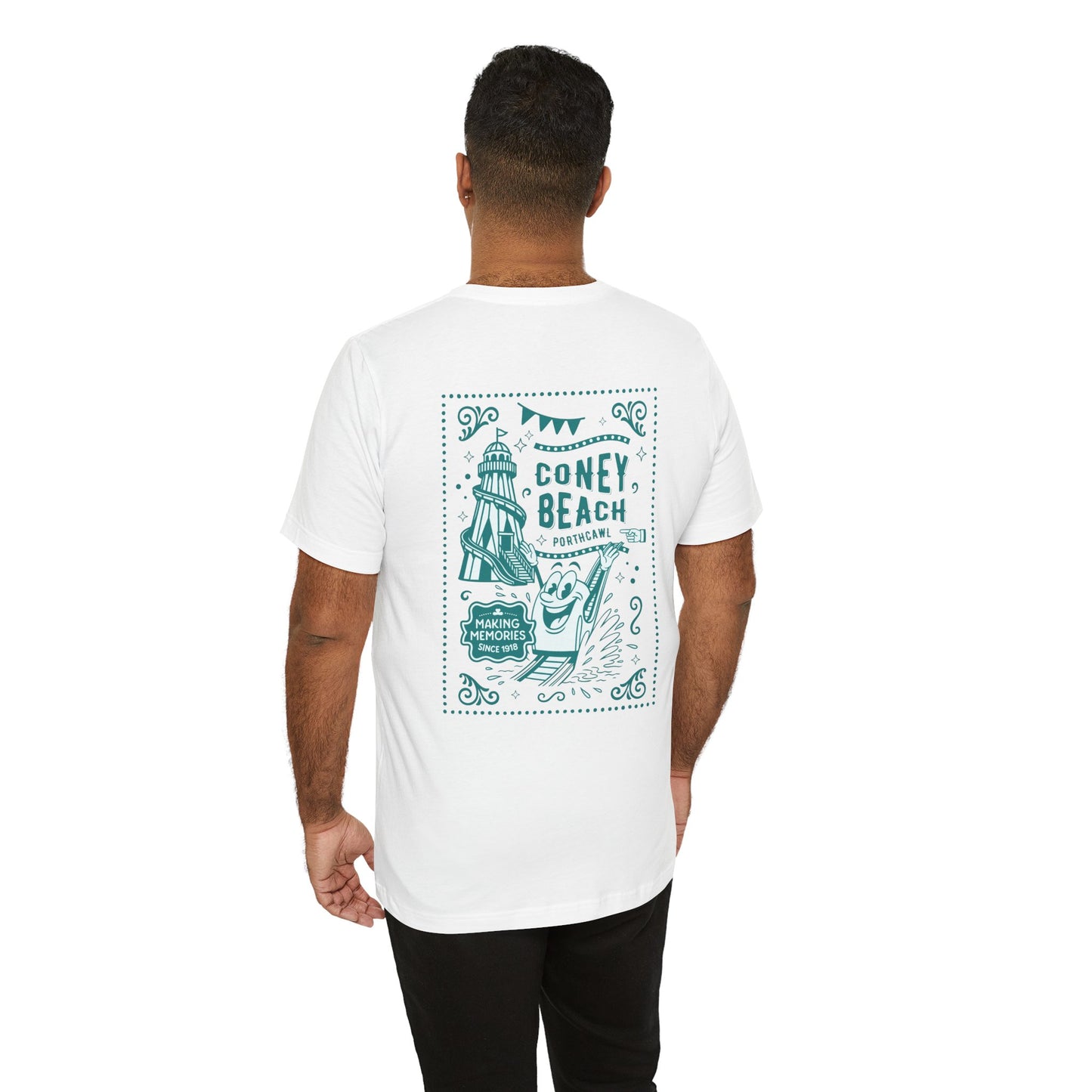 Coney Beach Retro Fun Fair T-Shirt (Unisex) - Porthcawl Double Sided T-Shirt